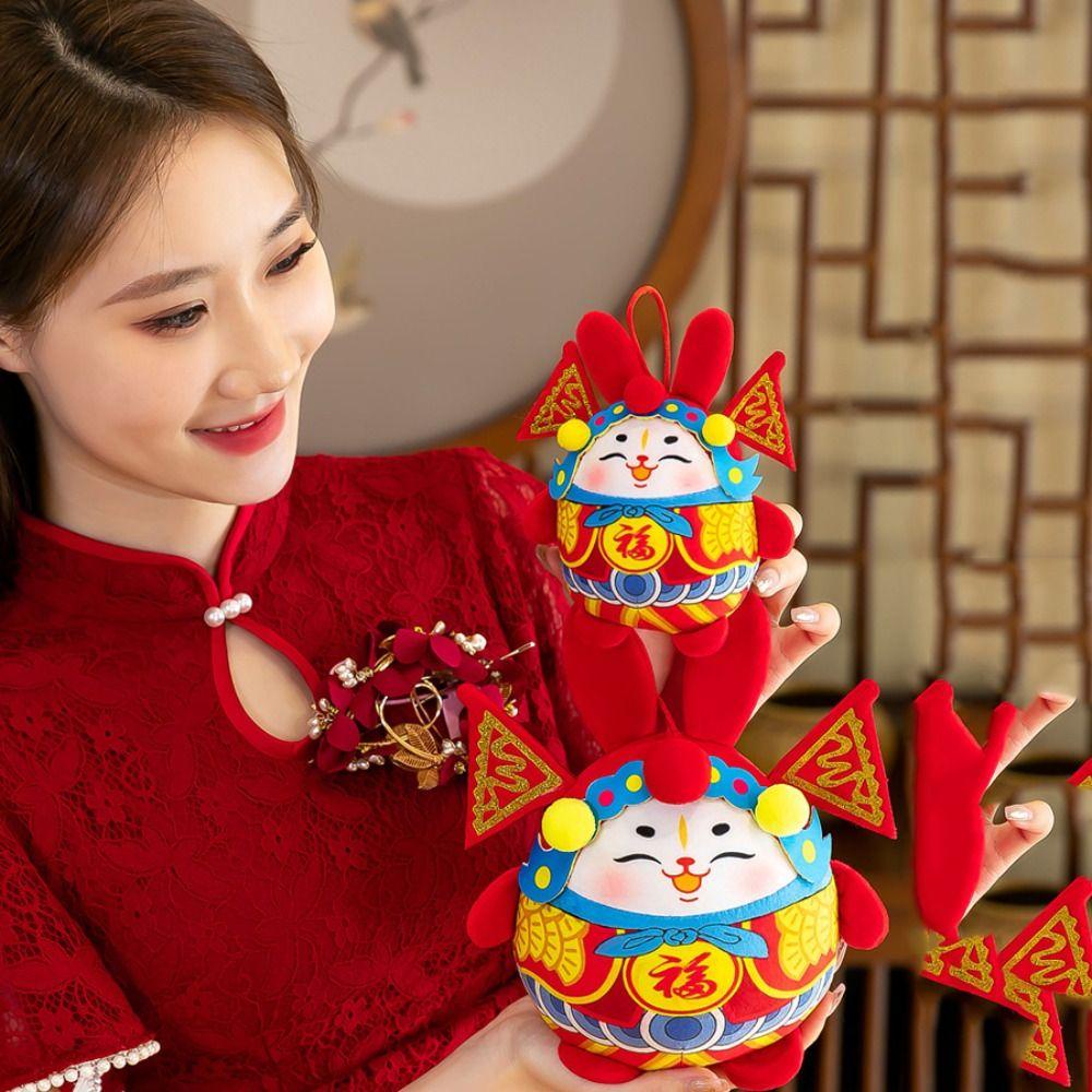 ANEMONE Đồ chơi nhồi bông Hình Thỏ Hoàng Đạo Sáng Tạo Trang Trí Ba Lô / Túi Xách Cho Bé DIY Mừng Năm Mới