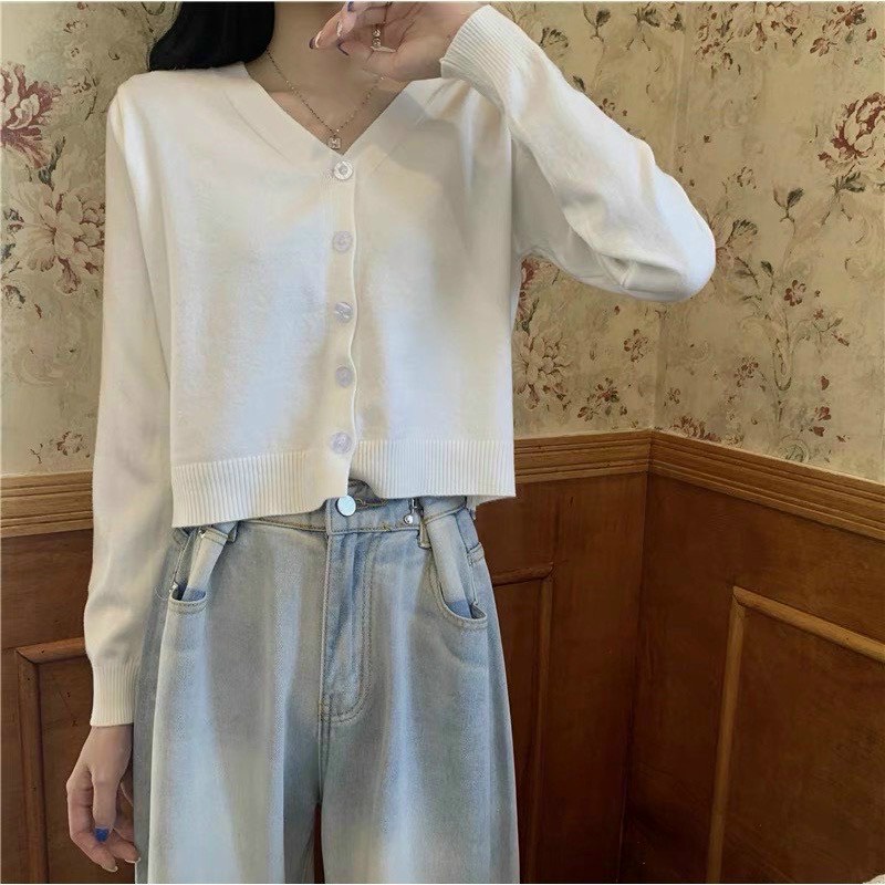 Áo Cadigan Len Lông Thỏ Mỏng Nữ- Áo Khoác Hàn Quốc dài tay mềm mịn m152