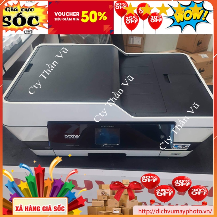 Máy in phun màu đa năng Brother MFC J3520 máy in khổ A3 đa năng wifi không dây hàng like new nguyên hộp đẹp INECO