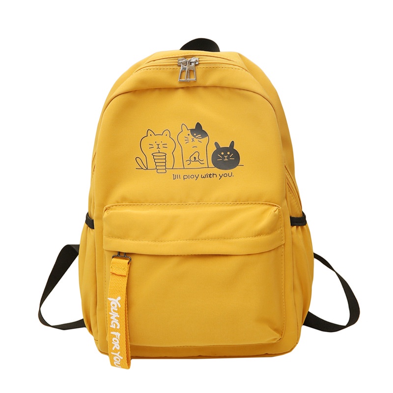 Balo đi học cấp 1 2 3 thời trang nam nữ 3 chú mèo