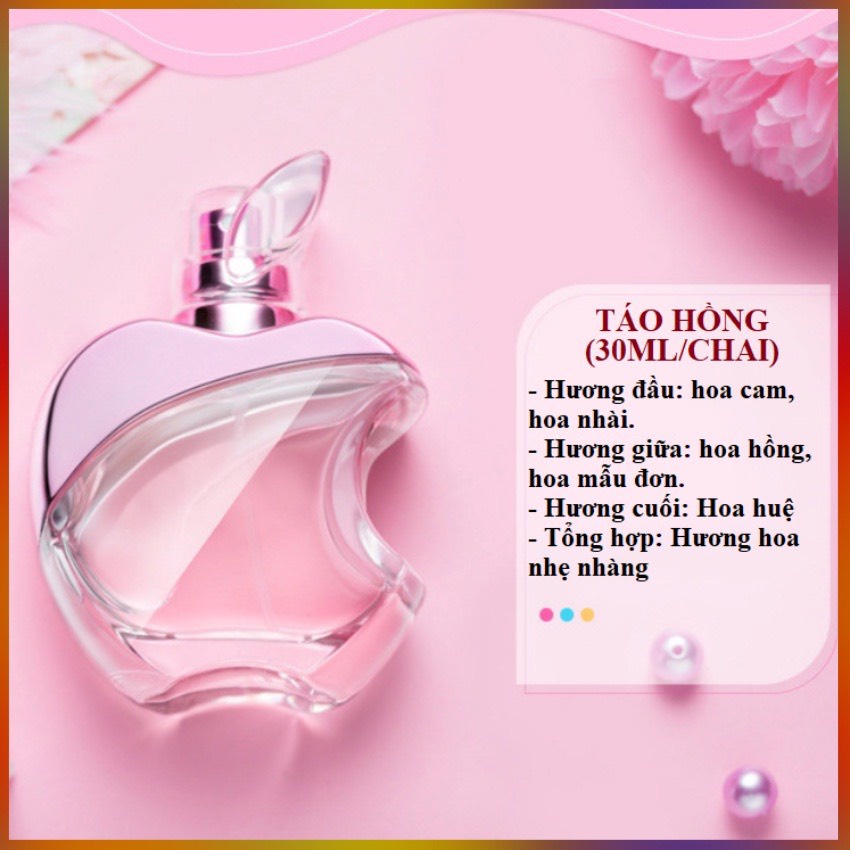 Nước Hoa hình dạng trái táo dạng xịt Nữ Hương Thơm Nhẹ Lâu Trôi Tươi mát đầy tự tin 50G