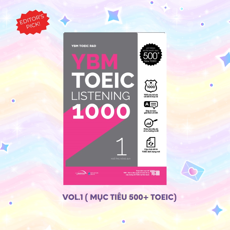 Sách - YBM TOEIC Listening 1000 Vol 1 (YBM Actual Toeic Tests LC 1000)