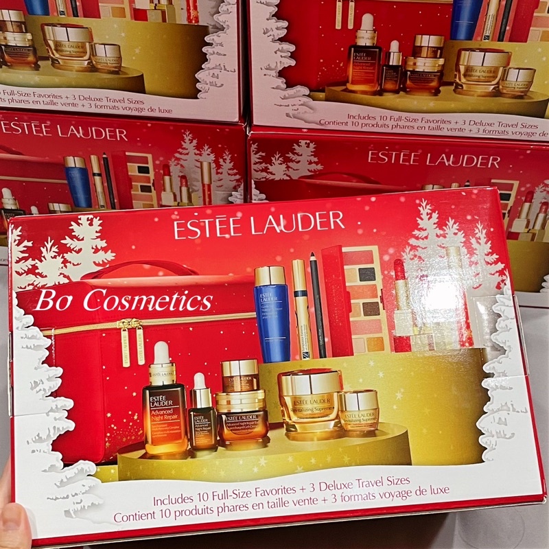 Set Dưỡng da 13 món Estee Lauder năm 2022 + vali đỏ siêu hot