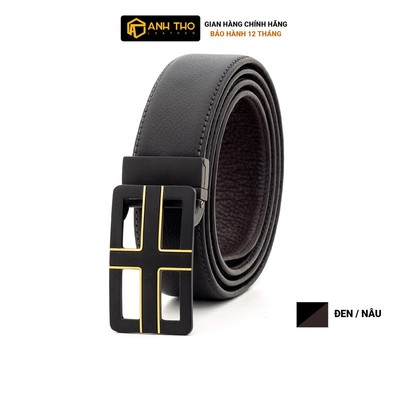 Thắt lưng da bò khóa xoay MIB35-2M01 | Anh Tho Leather