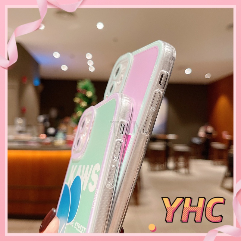 ốp iphone Màu Hồng Họa Tiết Chú Gấu Đáng Yêu tương thích iPhone 6splus 7 7plus 8 8plus X XS XSMAX 11 12 Pro Max Plus Promax-3008