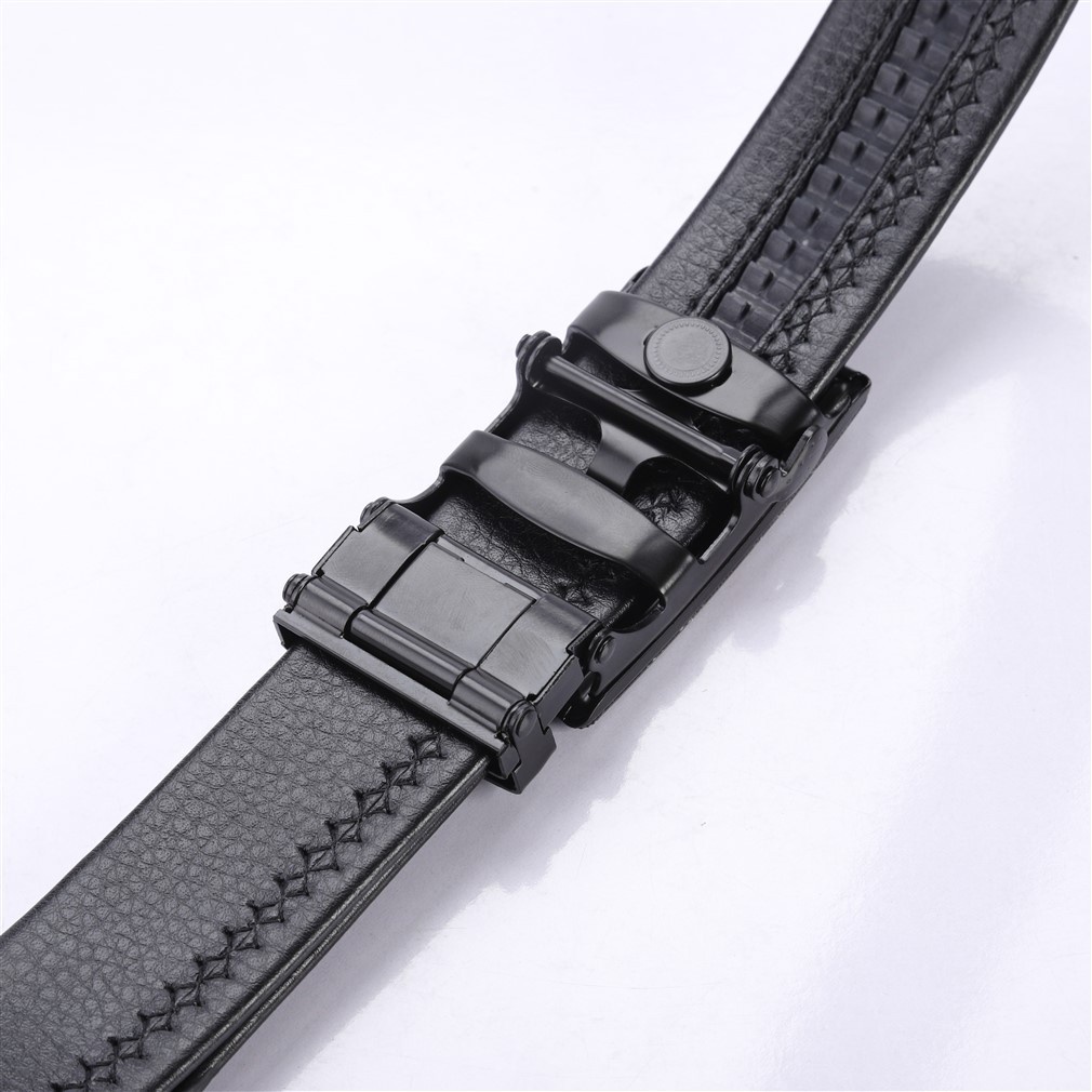 Thắt lưng nam Nam Da Bò khóa tự động đầu đen cao cấp