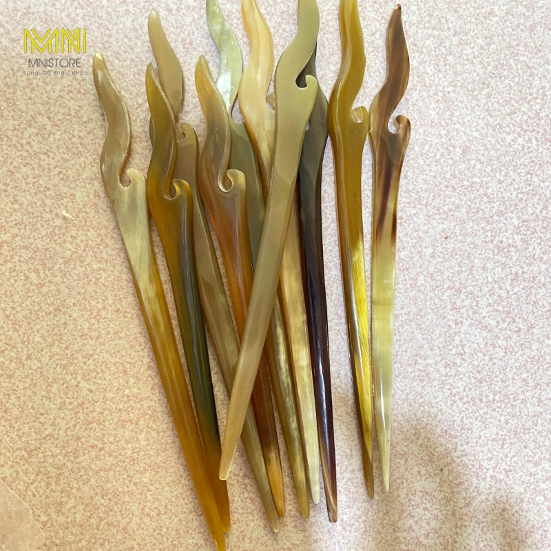 Châm sừng cài tóc kích thước 14-18cm sang trọng lịch lãm quà tặng ý nghĩa của người Việt Nam