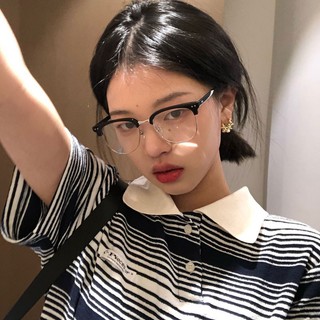 Kính gọng kim loại mẫu nữa gọng phong cách thời trang đầy sang trọng