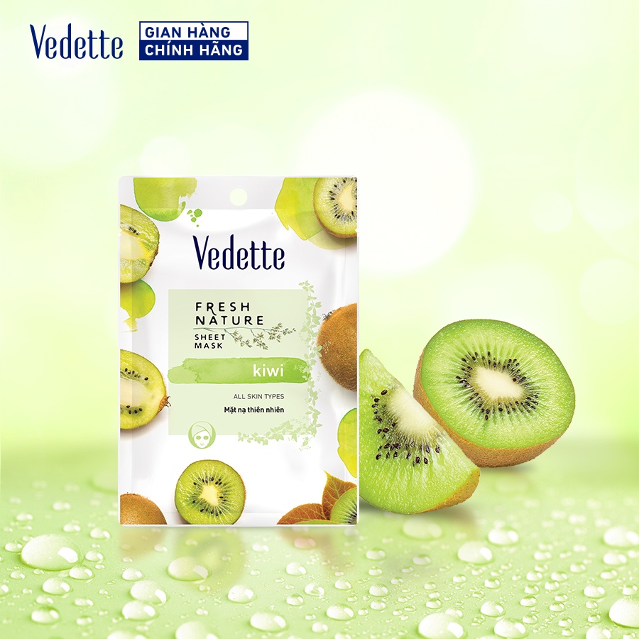Mặt nạ thiên nhiên Vedette Kiwi 22ml - TƯƠI TRẺ & SÁNG DA