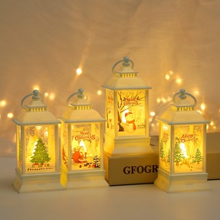 Đẽn bão lồng đèn trang trí noel tuyết trắng