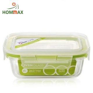 (KOMAX) Hộp thủy tinh chữ nhật 370ml/ 640ml Komax OvenGlass chịu nhiệt, dùng được lò nướng [Xuất Xứ Hàn Quốc]