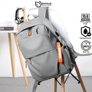 Balo nam nữ DETOLO đựng laptop 14 15,6" kiểu dáng công sở nhỏ gọn, túi đi làm, đi học cho học sinh nam nữ