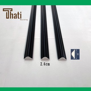 Phào chỉ nhựa Hàn Quốc, phào chỉ tường ps 2.4cm đen