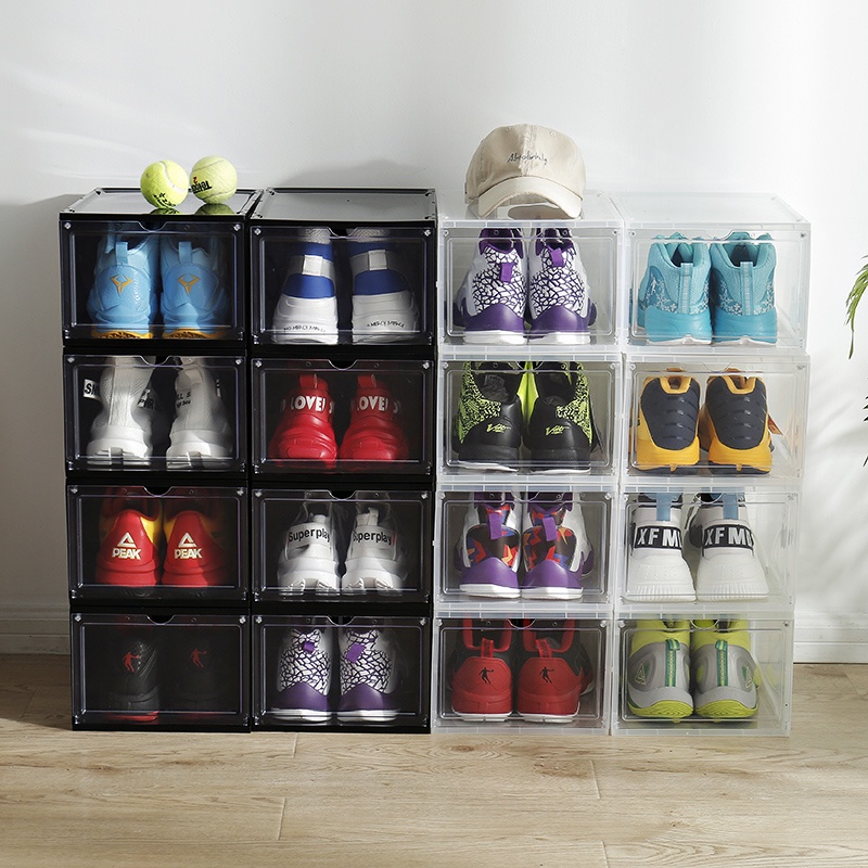 Hộp Đựng Giày Nhựa Cứng Sneaker Box Cửa Mở Nam Châm - Hàng loại 1