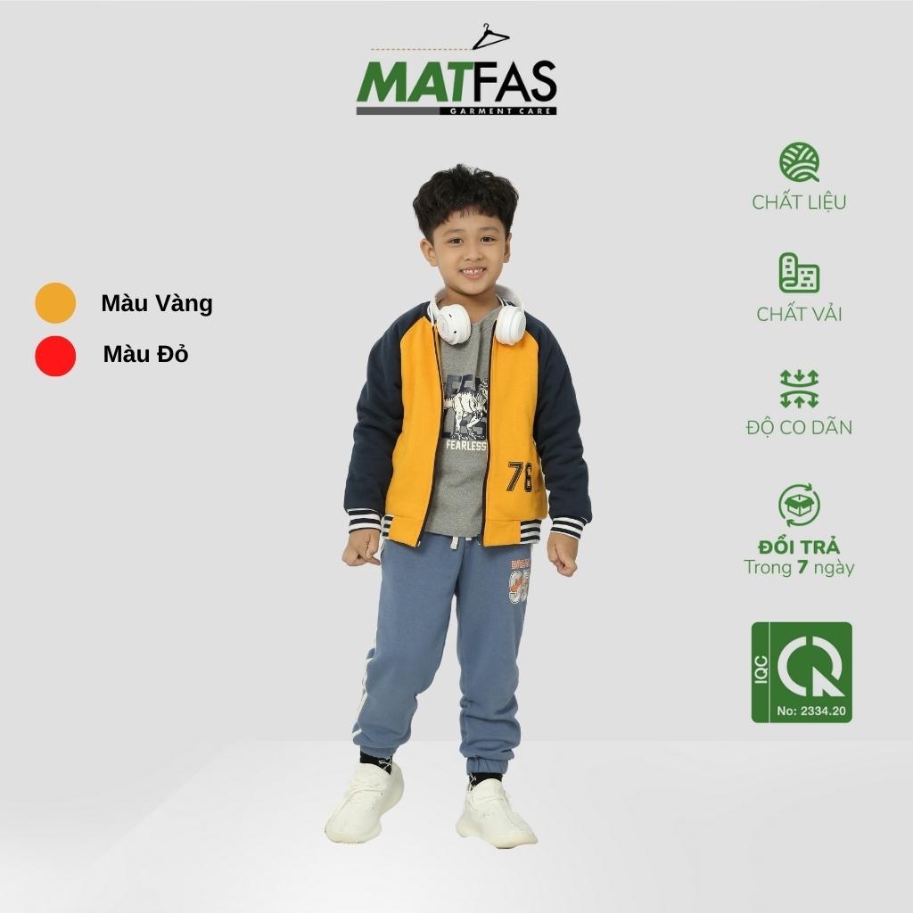 Áo Khoác Bomber Bé Trai Bo Cổ In Số 76 Chất Nỉ Cotton Thời Trang Nhiều Màu Sắc - MATFAS