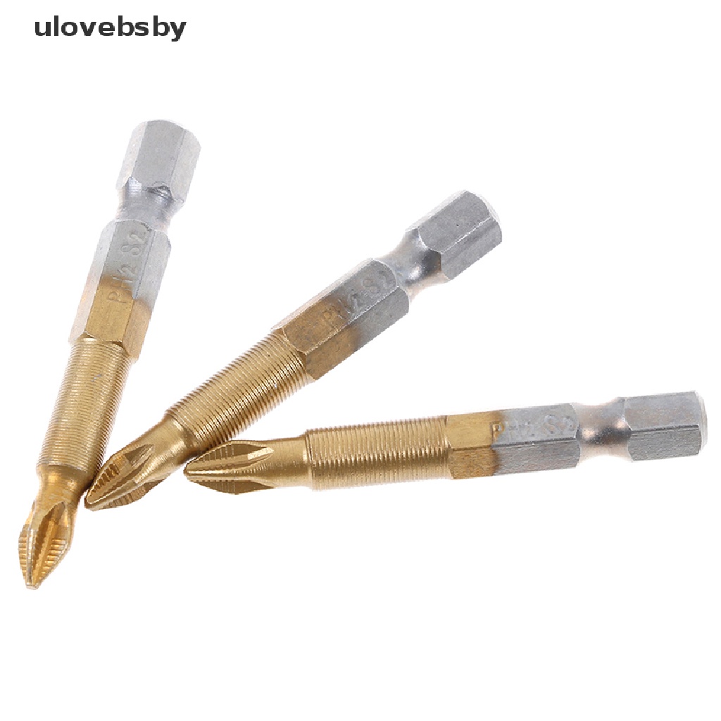 Ulovebsby Set 5 Đầu Tuốc Nơ Vít Điện Lục Giác PH2 Phủ Titan Bền Chống Trượt 50mm VN