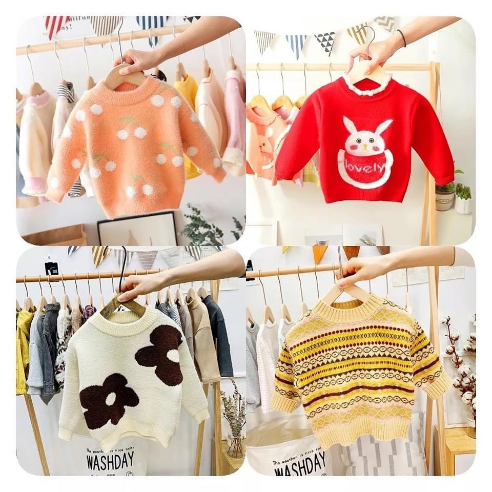 Áo len trẻ em bé trai, bé gái hàng quảng châu cao cấp tuyển chọn đủ size 8kg- 45kg