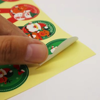 Miếng Dán Năm Mới Nhiều Màu Sắc Quà Tặng Giáng Sinh Miếng Dán Trang Trí Ông Già Noel Dán Kẹo Dán