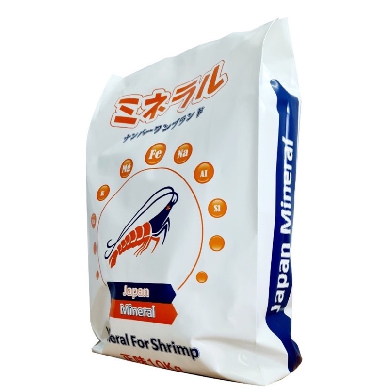 Bao 10kg khoáng 𝐌𝐢𝐧𝐞𝐫𝐚𝐥 nhập khẩu Nhật giúp tôm cứng vỏ nhanh, kích thích tôm lột vỏ