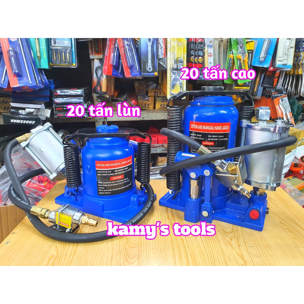 Kích Con Đội Thủy Lực Dùng Hơi 20 Tấn Và 35 Tấn Đế Dày