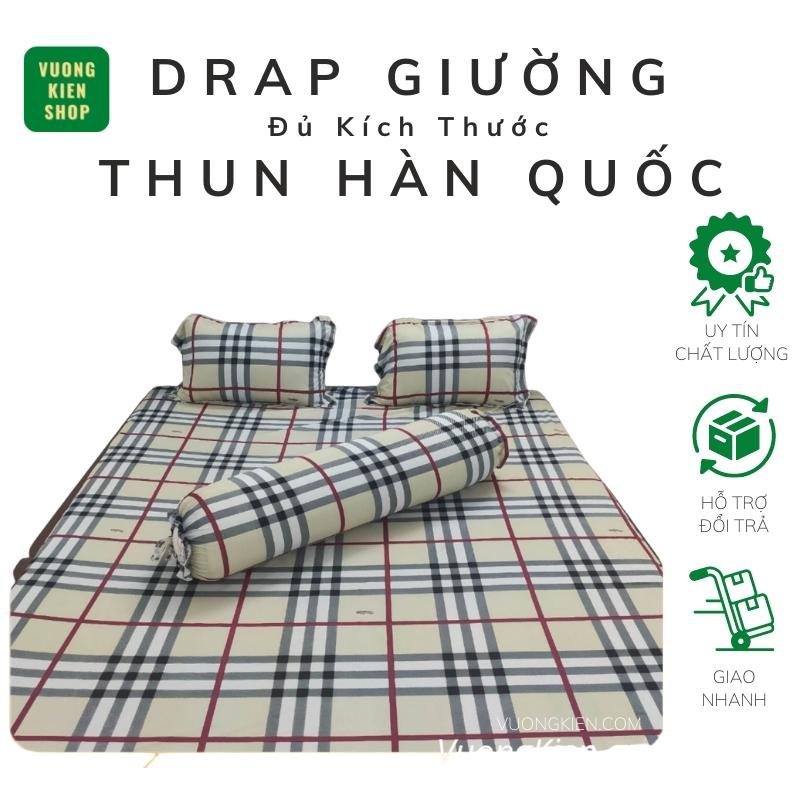 Bộ Ga drap giường thun lạnh Hàn Quốc đủ kích thước từ 1m đến 1m8 x 2m, có bán drap lẻ không vỏ gối 005