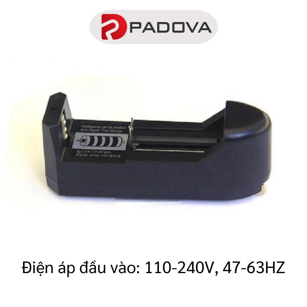 Bộ Sạc Pin Li-ion 18650 Cho Đèn Pin Siêu Sáng, Tự Động Dừng Khi Xong PADOVA 5137