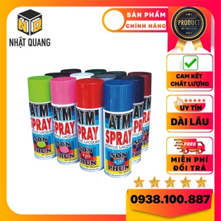 Sơn xịt atm spray đủ màu - sơn phun trang tri xe máy chính hãng