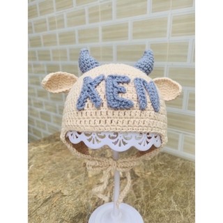 Mũ len thêu tên cho bé [HANDMADE]- Mẫu 2