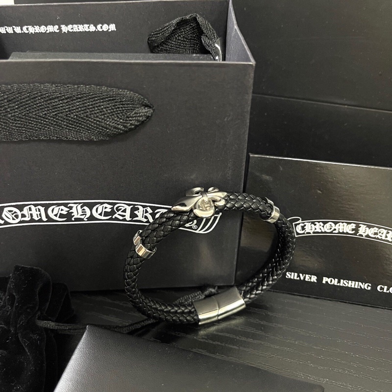 Vòng tay nam nữ logo Chrome Heart phong cách retro cá tính cao cấp