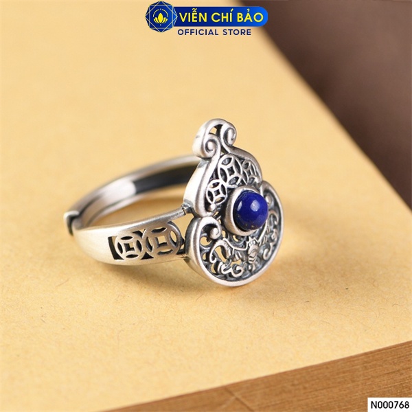 Nhẫn hồ lô - xanh, đỏ chất liệu bạc Thái 925 thời trang phụ kiện trang sức nữ Viễn Chí Bảo  N000768