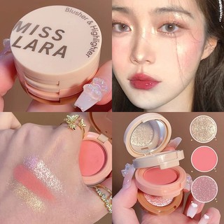 Phấn Mắt + Má Hồng + Bắt Sáng 3 Tầng MISSLARA Blusher & Highlighter