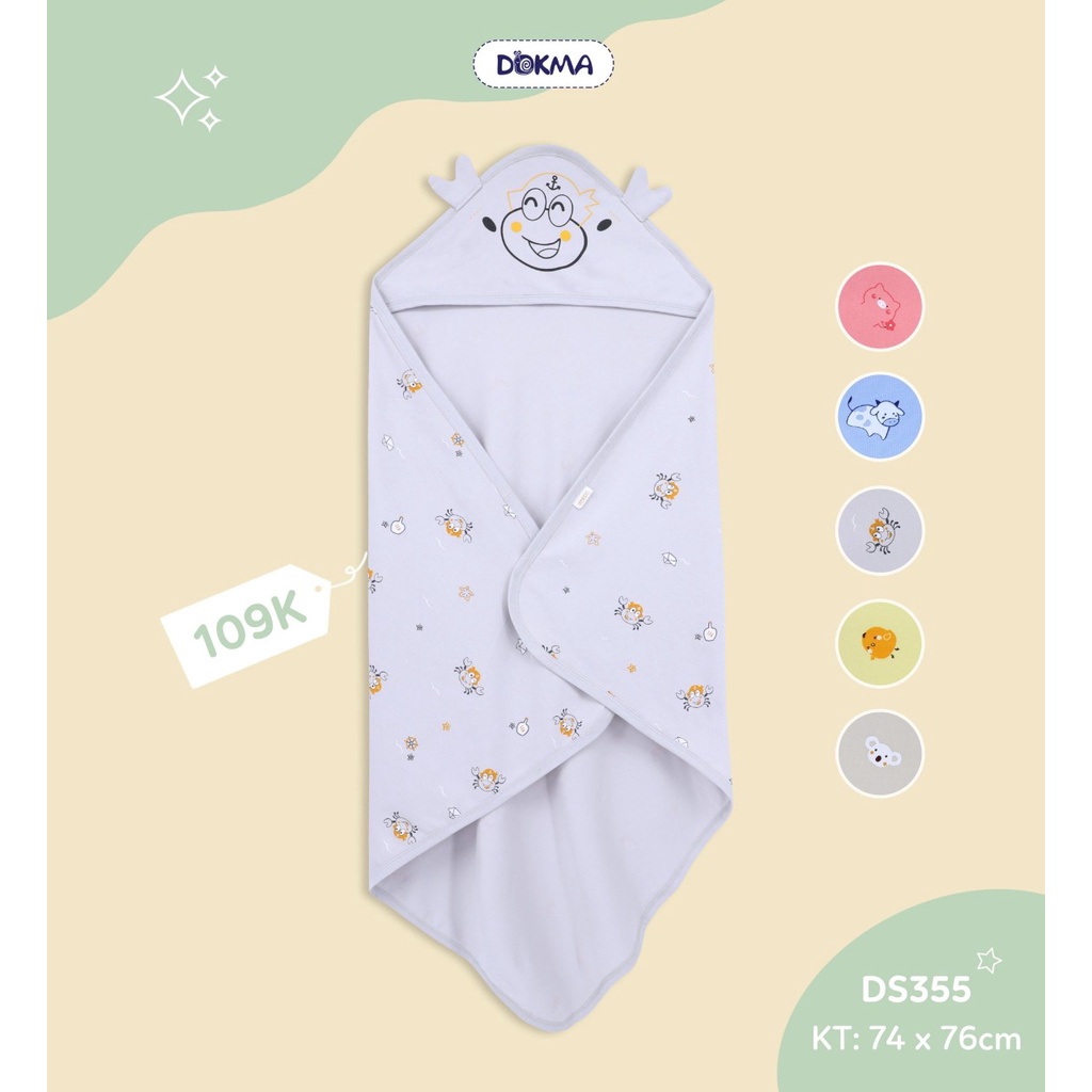 Chăn ủ Cotton có mũ DOKMA