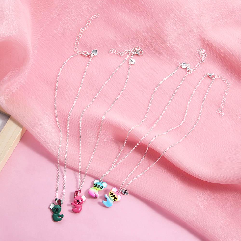 ANEMONE Vòng cổ Mặt Gấu Mèo Màu Gradient Ngọt Ngào Cho Bé Gái