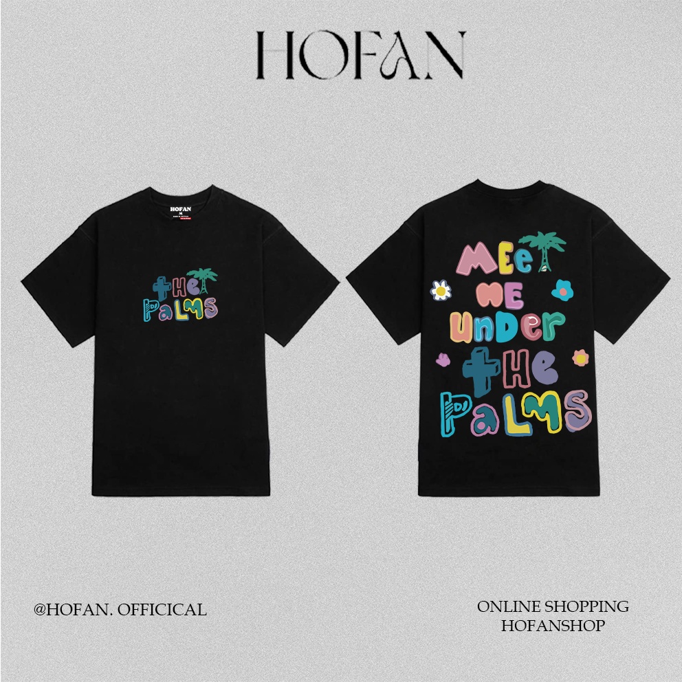 Áo Thun tay lỡ unisex nam nữ THE PALMS cotton form rộng oversize nhiều màu phong cách ulzzang