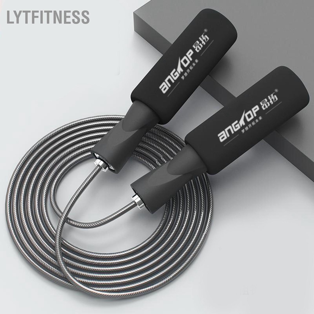 LYTFitness Bỏ qua chiều dài dây Điều chỉnh Tay cầm bằng bọt ngăn Trượt Dây thép Tập luyện tốc độ cho ngoài trời