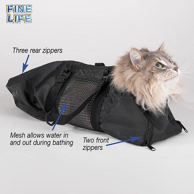 Cat Restraint Bags Nail Trim Grooming Bathing Muzzle Examining Pet Supply