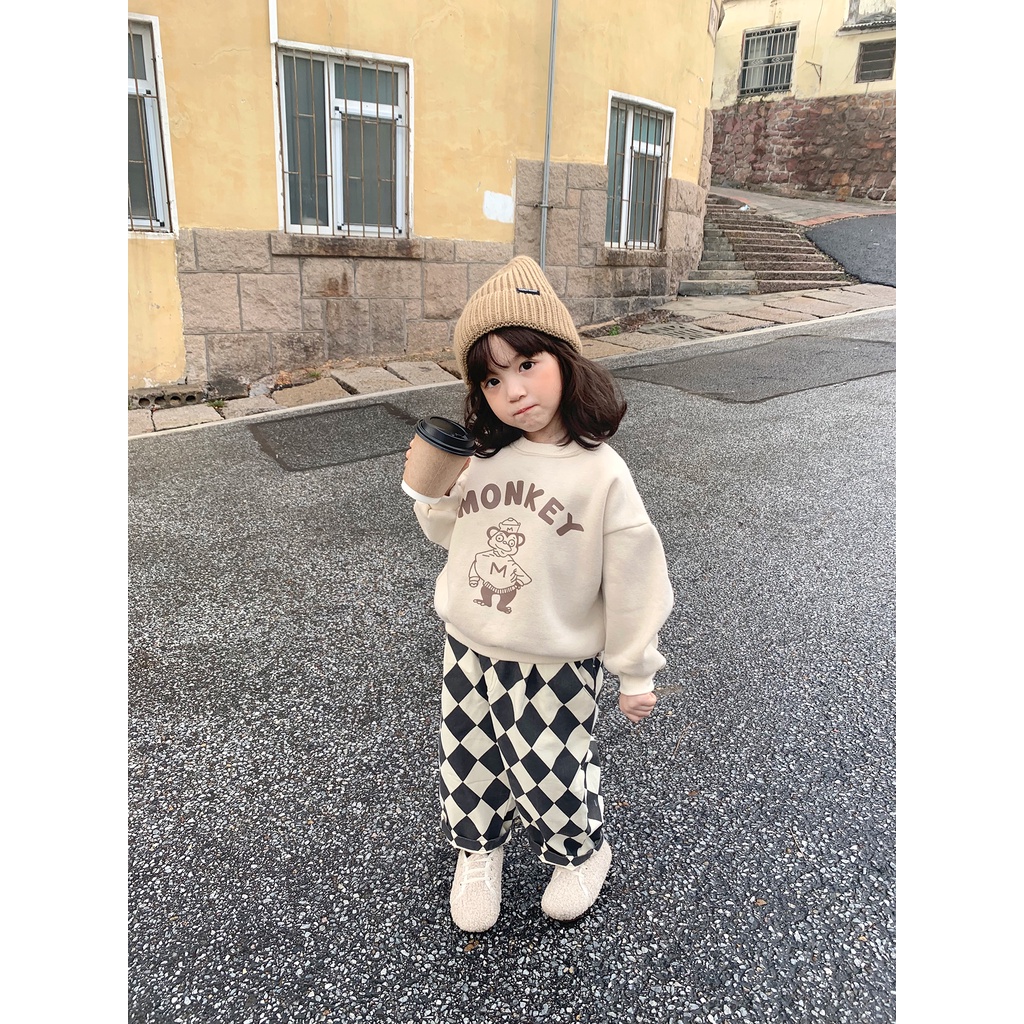 Áo Sweater Vải Lông Dày Thời Trang Thu Đông 2022 Cho Bé Gái