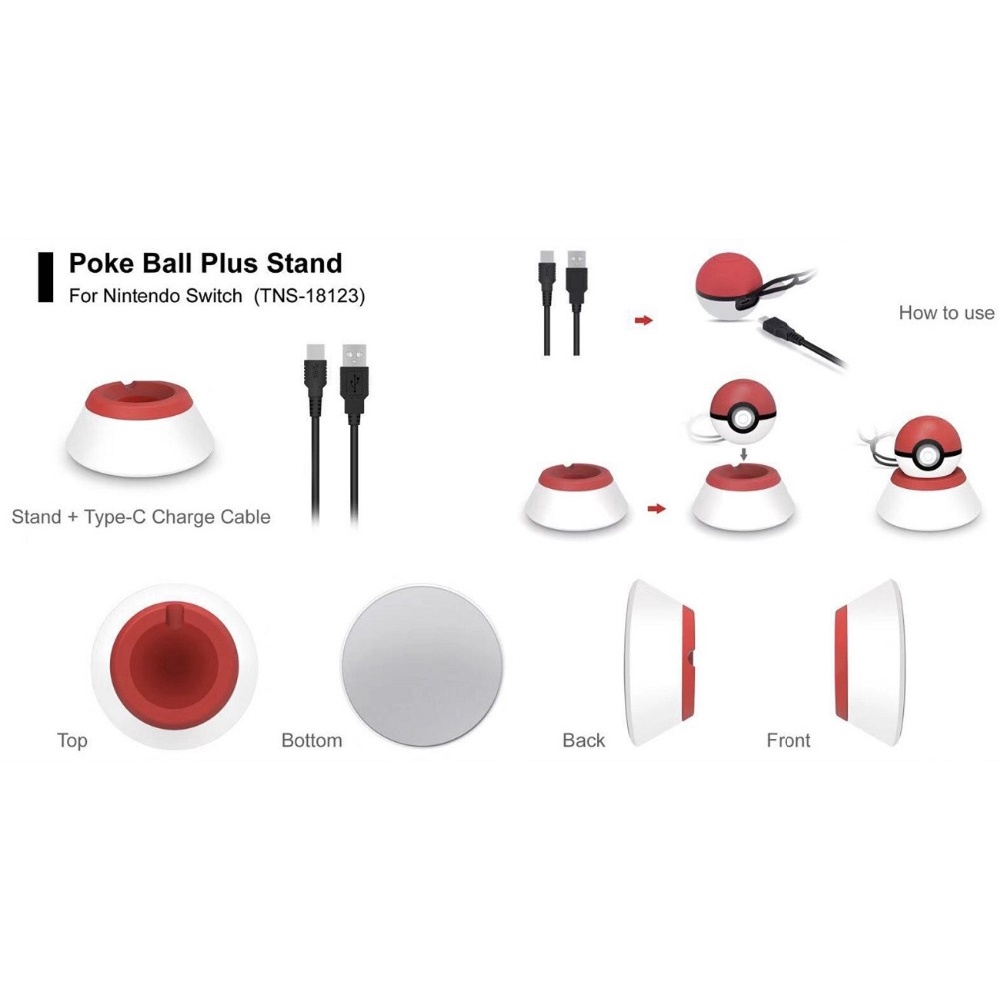 Bộ Sạc Điều Khiển Trò Chơi Pokeball Cho Nintendo Switch Pokeball Eevee