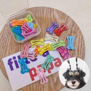 Kẹp Tóc Hình Khúc Xương 2.5cm Màu Sắc Kẹo Ngọt Dành Cho Thú Cưng