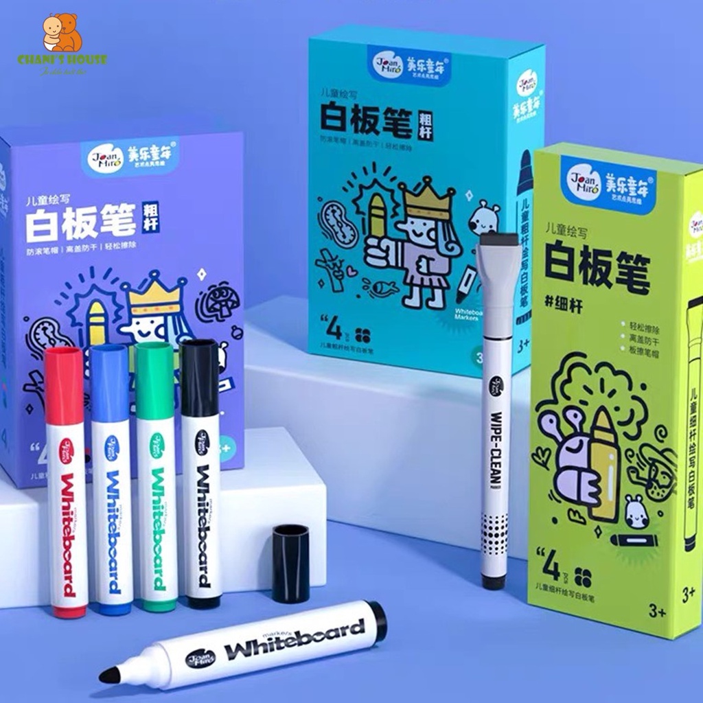 BỘ 4 BÚT DẠ VIẾT BẢNG JOAN MIRÓ DỄ DÀNG VIẾT VÀ XÓA