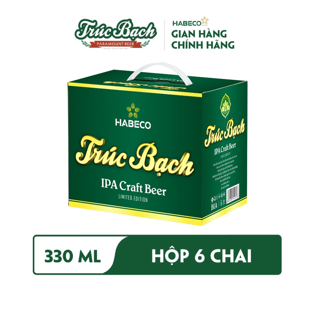 Combo 2 Hộp Bia Trúc Bạch IPA Craft - Hộp 6 chai 330ml