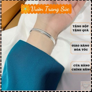 Vòng tay bạc S925 - Lắc tay bạc Ý nam nữ trăng tuyết sang trọng Vườn Trang Sức