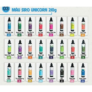  24 Màu thực phẩm Unicon làm bánh,rau câu bánh kem  1-24  210g 