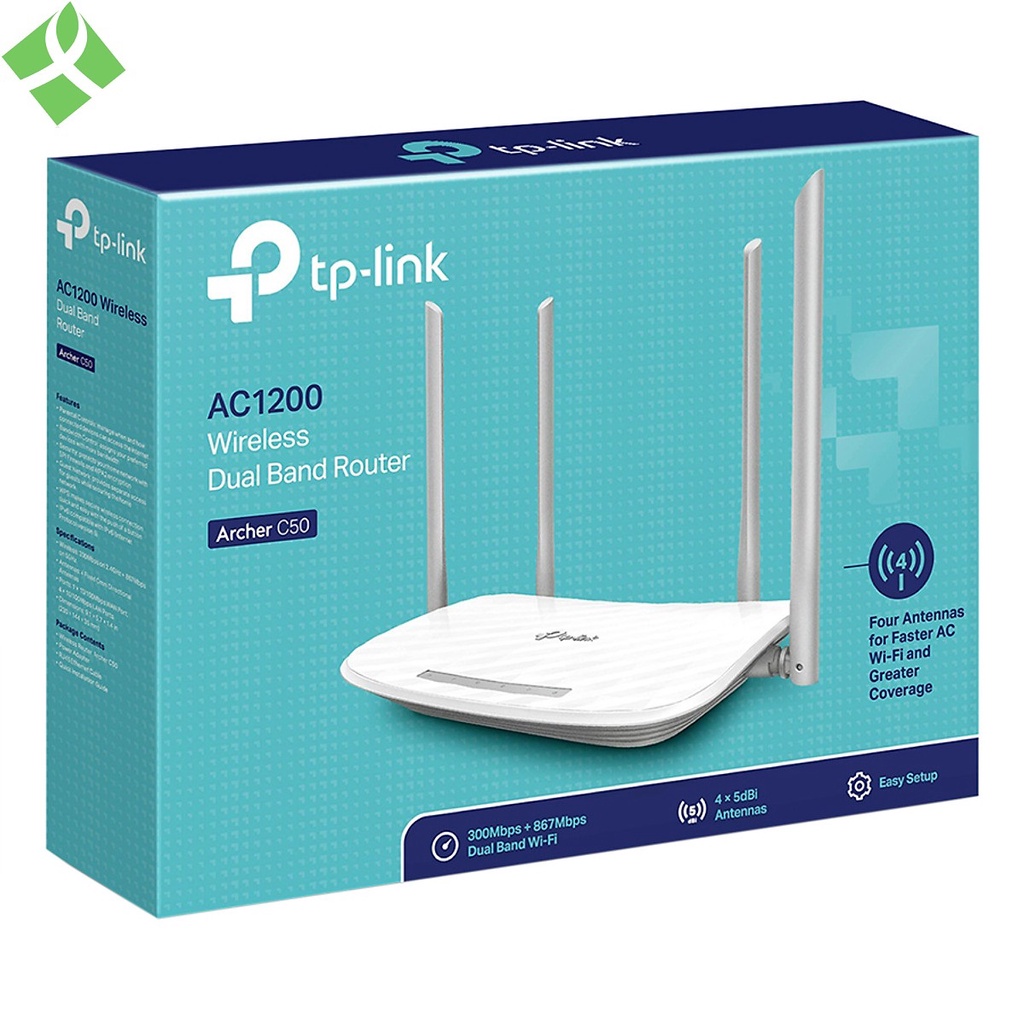 Bộ Phát Wifi TP-Link Archer C50 Băng Tần Kép AC1200