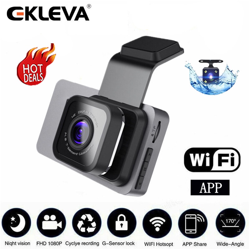 Camera Hành Trình Ô Tô EKLEVA Full HD 1080P Full HD 170 Camera Góc Rộng