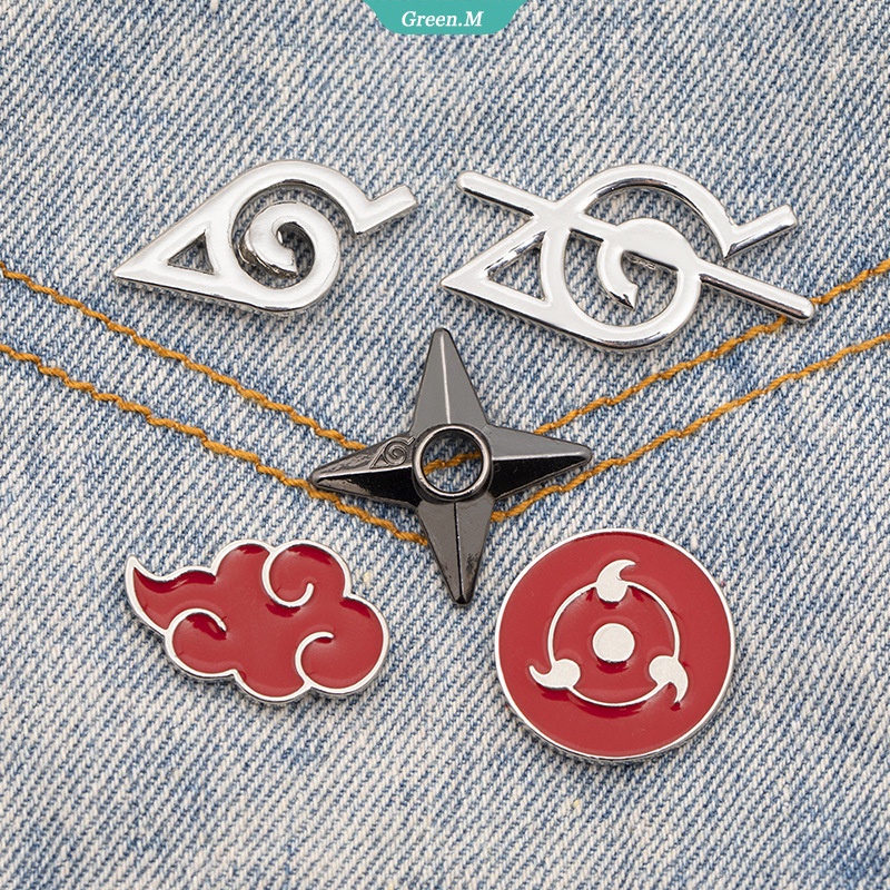 Huy Hiệu Cài Áo Hình Nhân Vật Anime Naruto Uzumaki Uchiha Sharingan Shuriken Dart