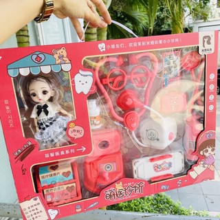 Bộ đồ chơi bác sĩ cho bé kèm búp bê