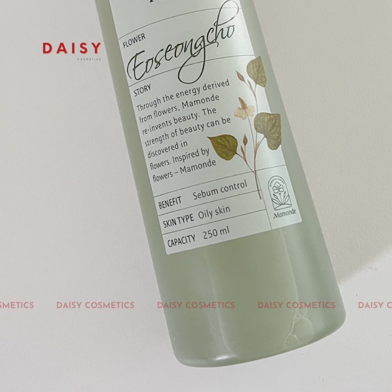 Nước hoa hồng diếp cá Toner Mamonde Pore Clean | Làm sạch sâu và dành cho da nhờn mụn (250ml) | Daisy Cosmetics