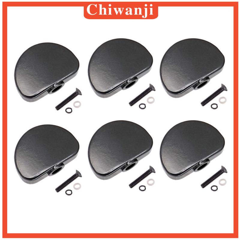 Bộ 6 Núm Vặn Điều Chỉnh Dây Đàn Guitar Acoustic Màu Đen