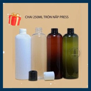 CHAI 250ML TRÒN NẮP PRESS